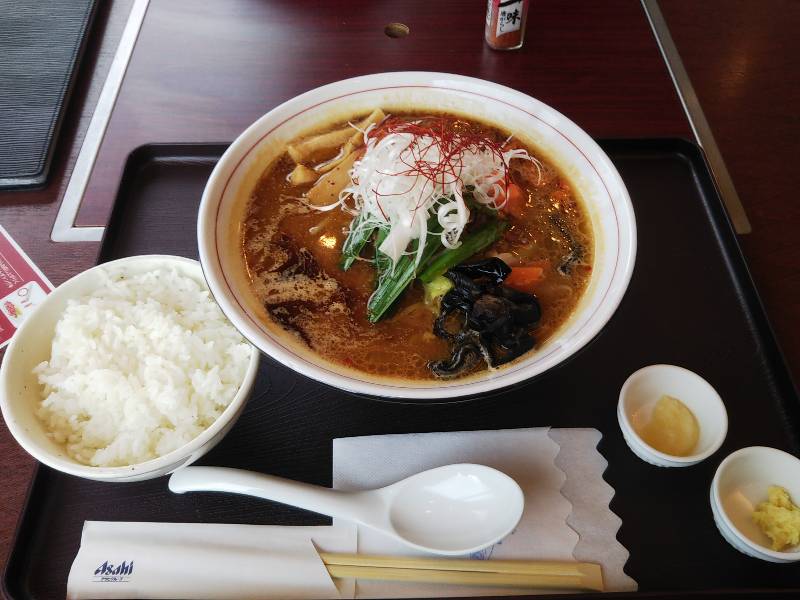 アサヒビール園名物　ジンギスカン感のあるラーメン